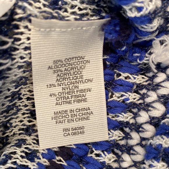 Rachel Roy Blue White Striped Sweater - Picture 5 of 5